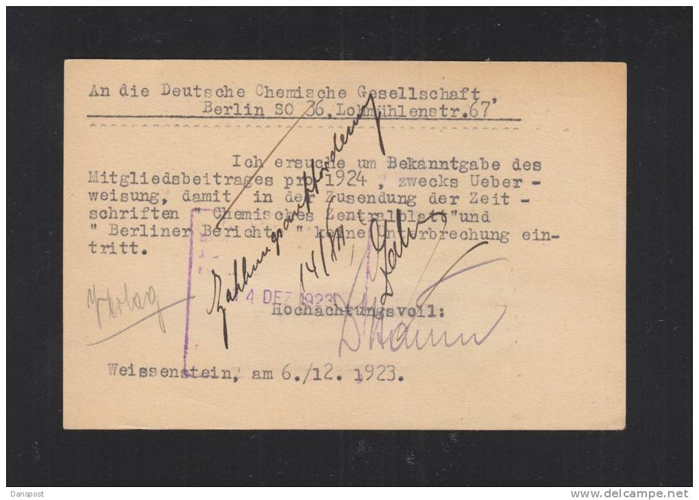 Österreich GSK 1923 Weissenstein Ob D. Drau - Altri & Non Classificati