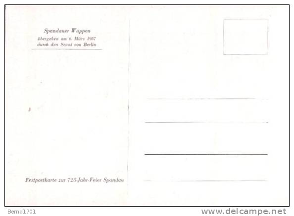 Germany / Berlin Spandau - Unbeschriftet  # 7.3.1957 (l 743b) - Spandau