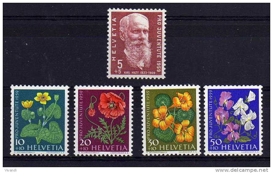 Switzerland - 1959 - Pro Juventute/Wild Flowers - MNH - Neufs