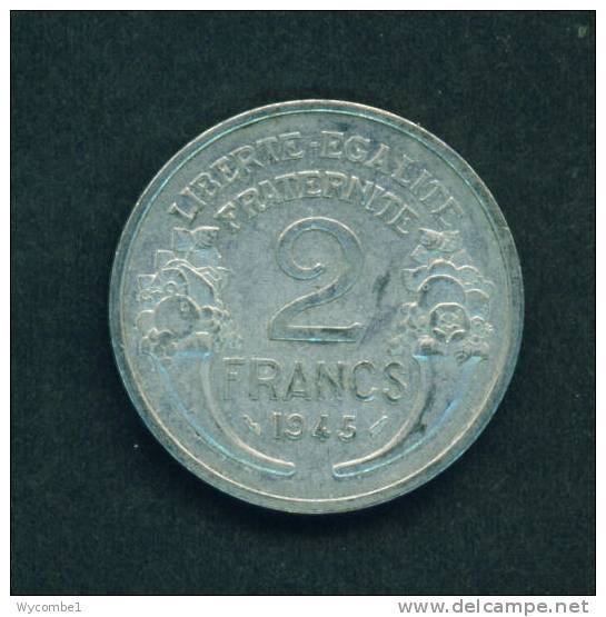 FRANCE  -  1945  2 Francs  Circulated As Scan - Other & Unclassified