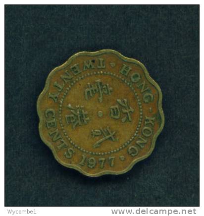 HONG KONG  -  1977  20 Cents  Circulated As Scan - Hongkong