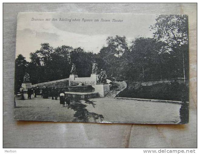 Chemnitz   - Brunnen Mit Den Schilling'schen Figuren Am Neuen Theater -   Feldpost 1916   D86034 - Chemnitz