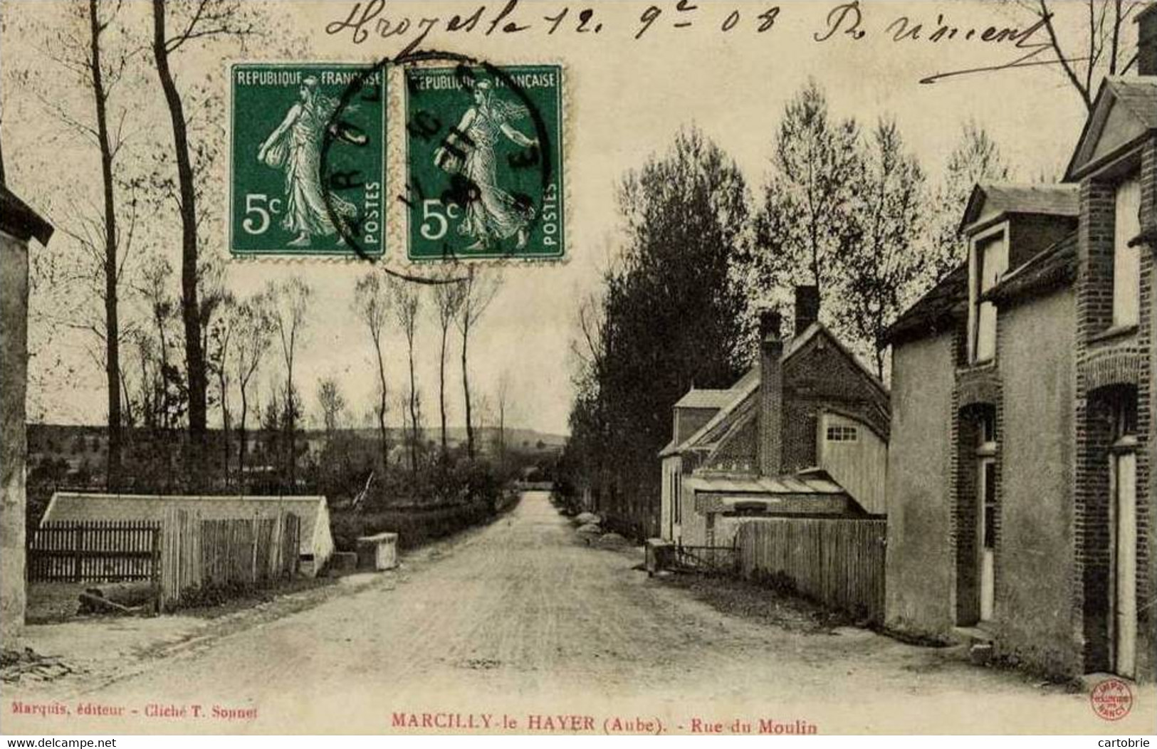 Dépt 10 - MARCILLY-LE-HAYER - Rue Du Moulin - Marcilly