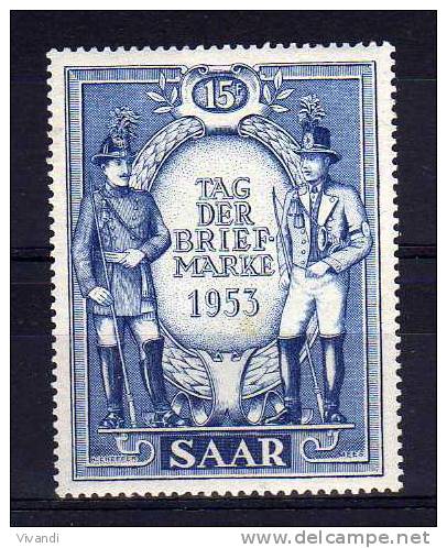 Saar - 1953 - Stamp Day - MH - Ongebruikt