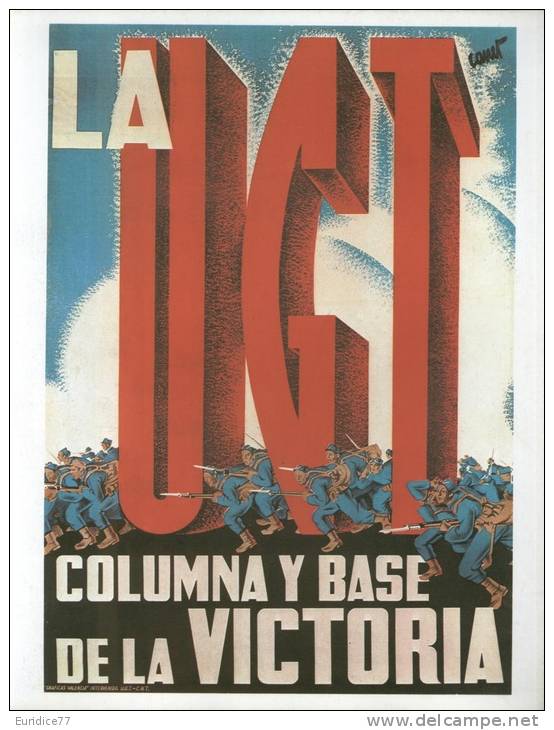 Cartel Affiche Poster Guerra Civil Española 20x13 Cm. Aprox. REPRODUCTION - Patrióticos