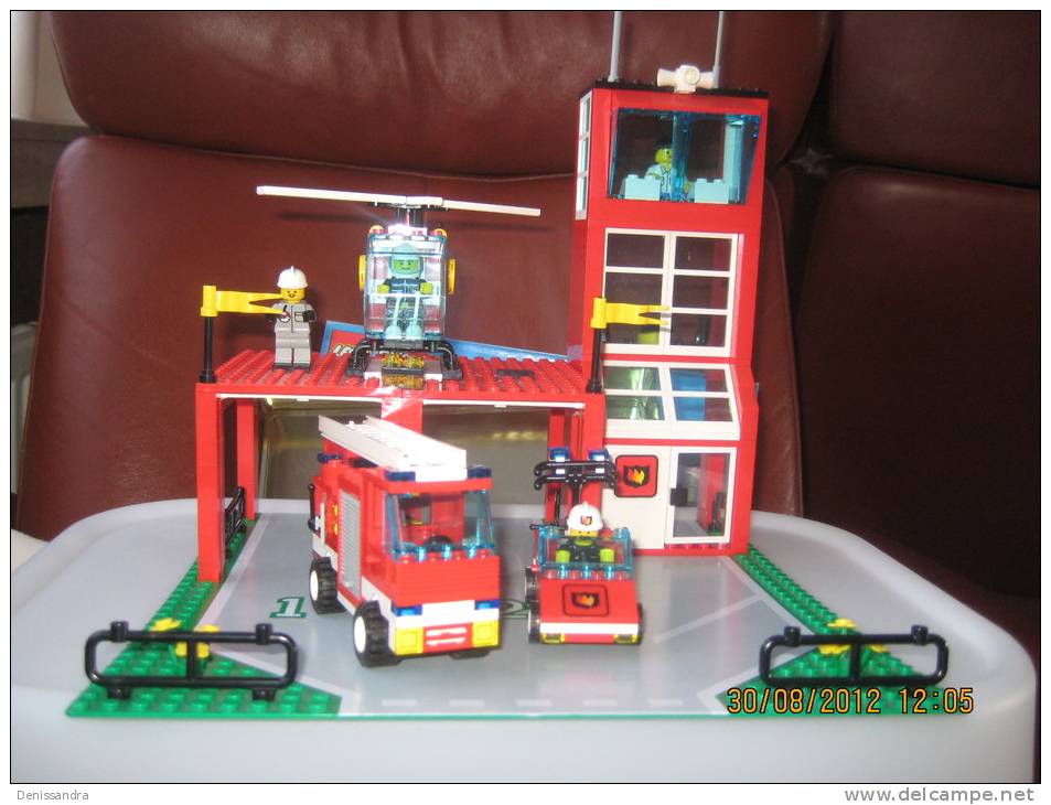 Lego 6571 Caserne Sapeurs-Pompiers Avec Plan 100 % Complet - Lego System