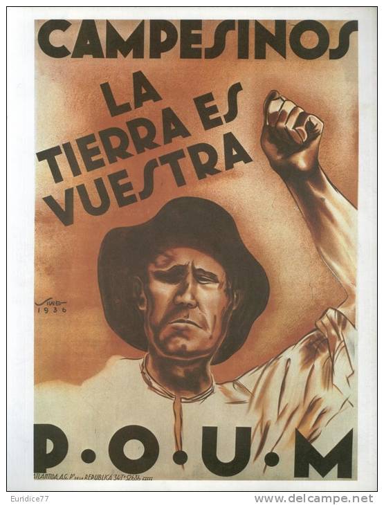 Cartel Affiche Poster Guerra Civil Española 20x13 Cm. Aprox. REPRODUCTION - Heimat