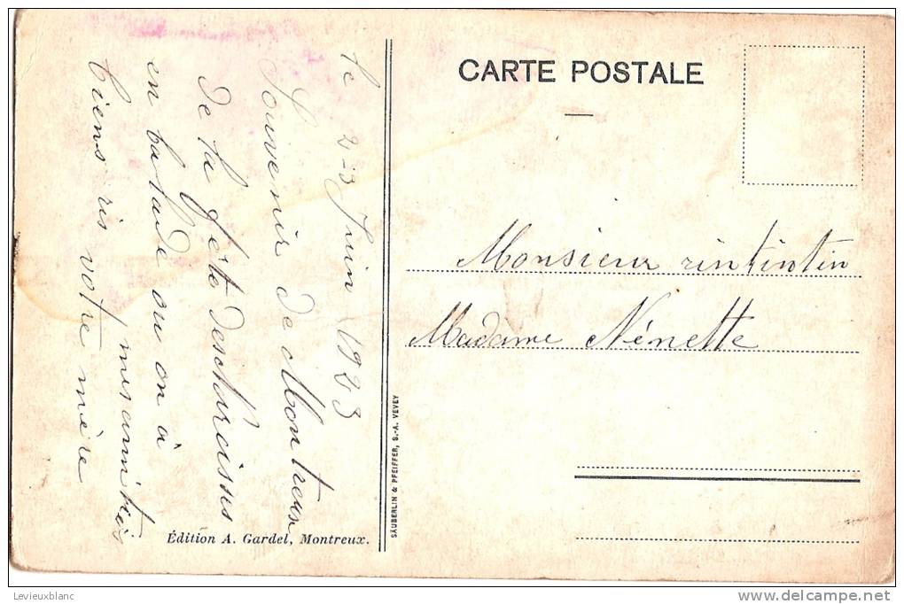 Carte Postale  /Suisse/Fête Des Narcisses/MONTREUX/1923      SUI5 - Mon