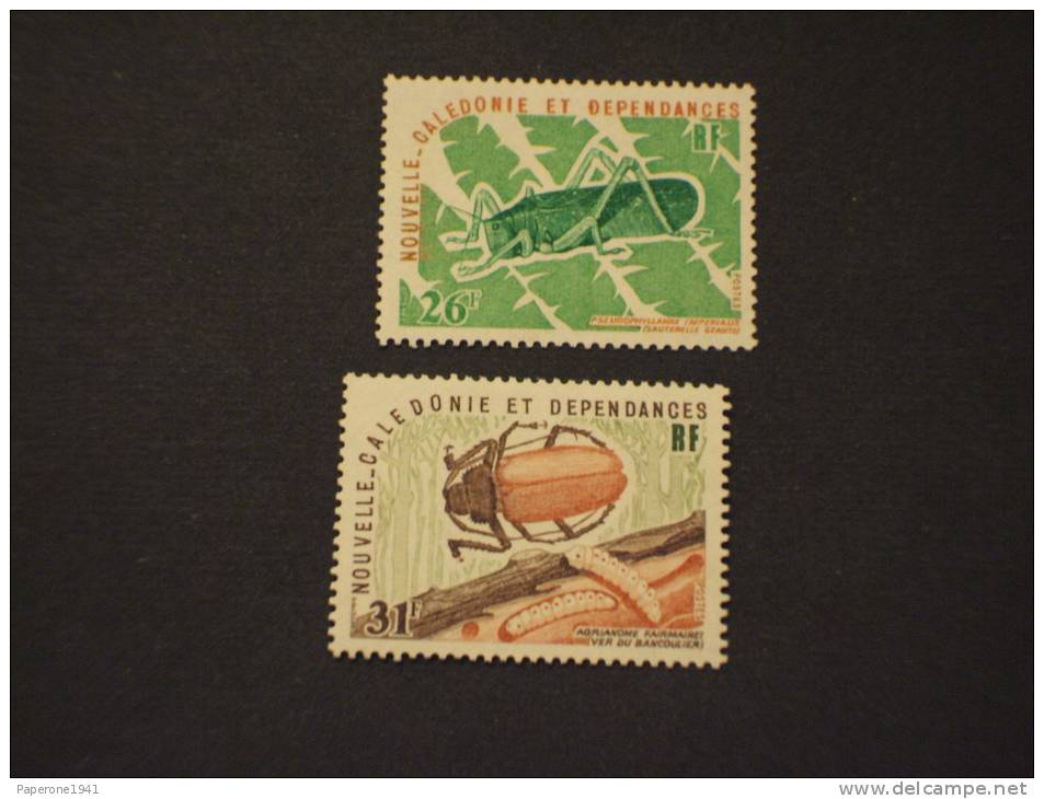 N. CALEDONIE - 1977 INSETTI 2 Valori - NUOVI(++)-TEMATICHE - Unused Stamps