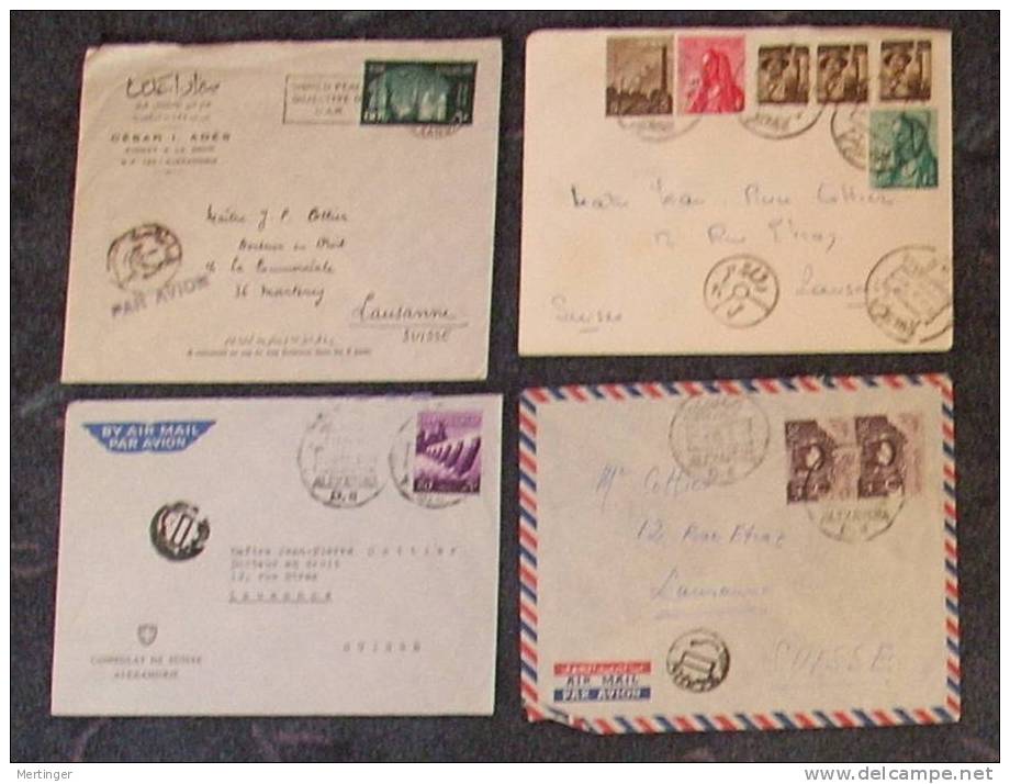 Ägypten Egypt 42 Censor Covers Ca 1950-60  To Switzerland - Covers & Documents
