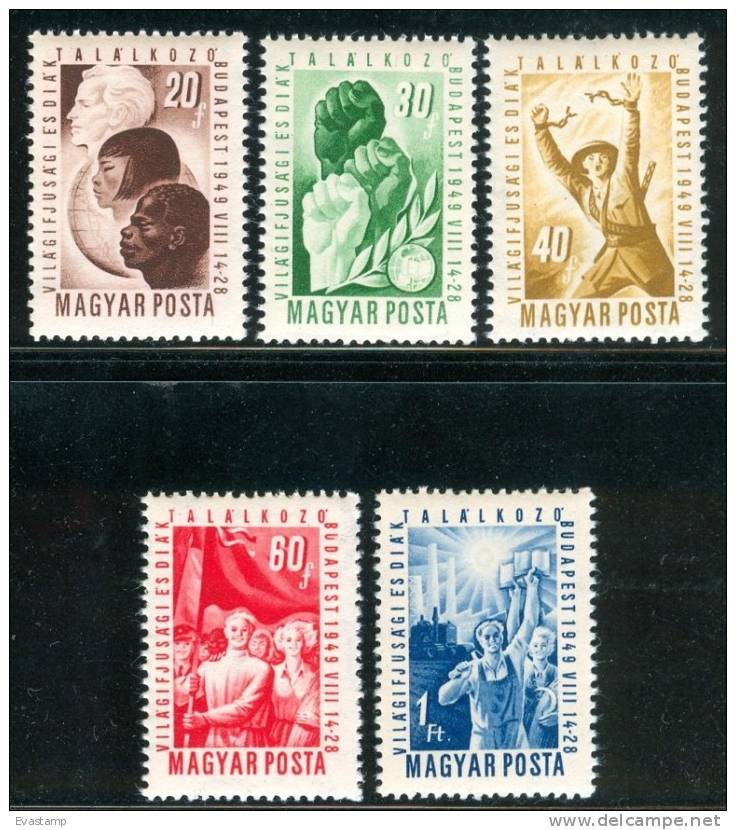 HUNGARY - 1949.World Festival Of Youth,Students MNH!! Mi 1048-1052 - Unused Stamps