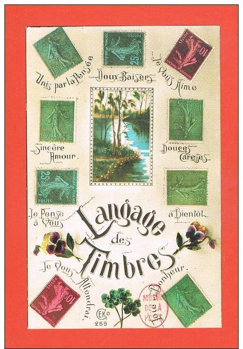 Langage Des Timbres  Collections Messages Choisis Musée De La Poste Paris 1995 - Timbres (représentations)