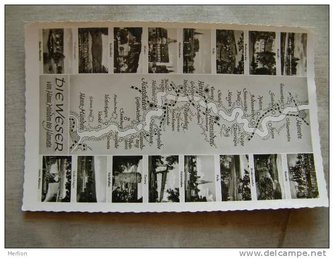 Die Weser - Karte Map - Von Hann.Minden Bis Hameln - Holzminden Karlshafen      D86156 - Hameln (Pyrmont)