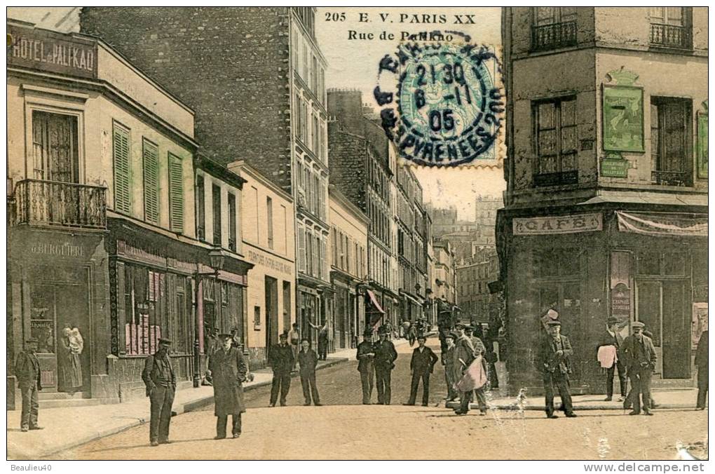 PARIS - RUE PALIKAO A L'ANGLE DU BOULEVARD BELLEVILLE (Belle Animation) Angle BD Abimé - Arrondissement: 20