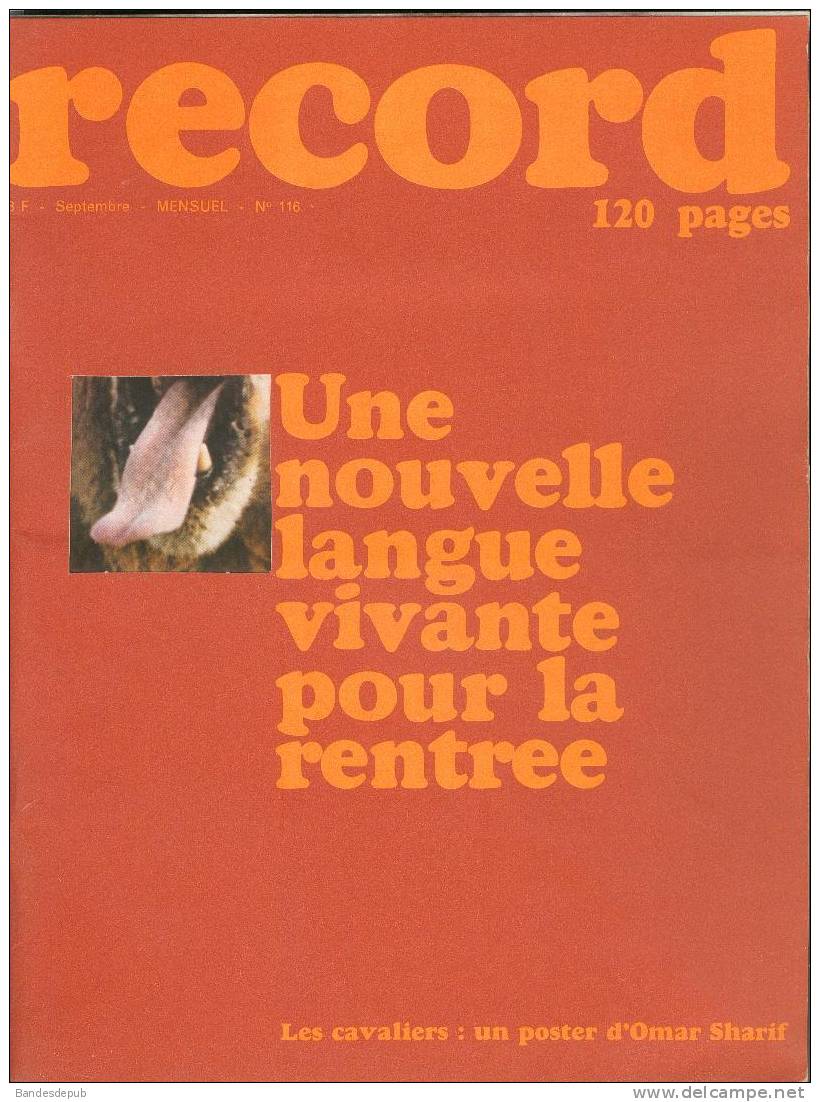 RECORD 116 Nathalie Dufossé Jeux Olympiques Zitrone Cavaliers Kessel Suppléments Mac Inspecteur Saboum- Mic Catholiques - Other Magazines