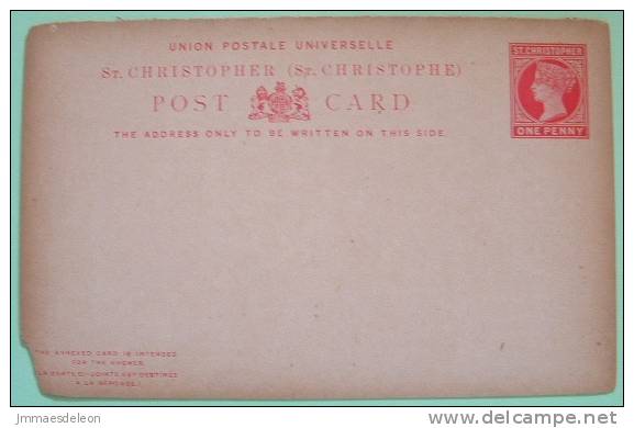 St. Christopher - Stationery - 1870 Queen Victoria Type - West Indies