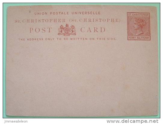 St. Christopher - Stationery - 1870 Queen Victoria Type - West Indies