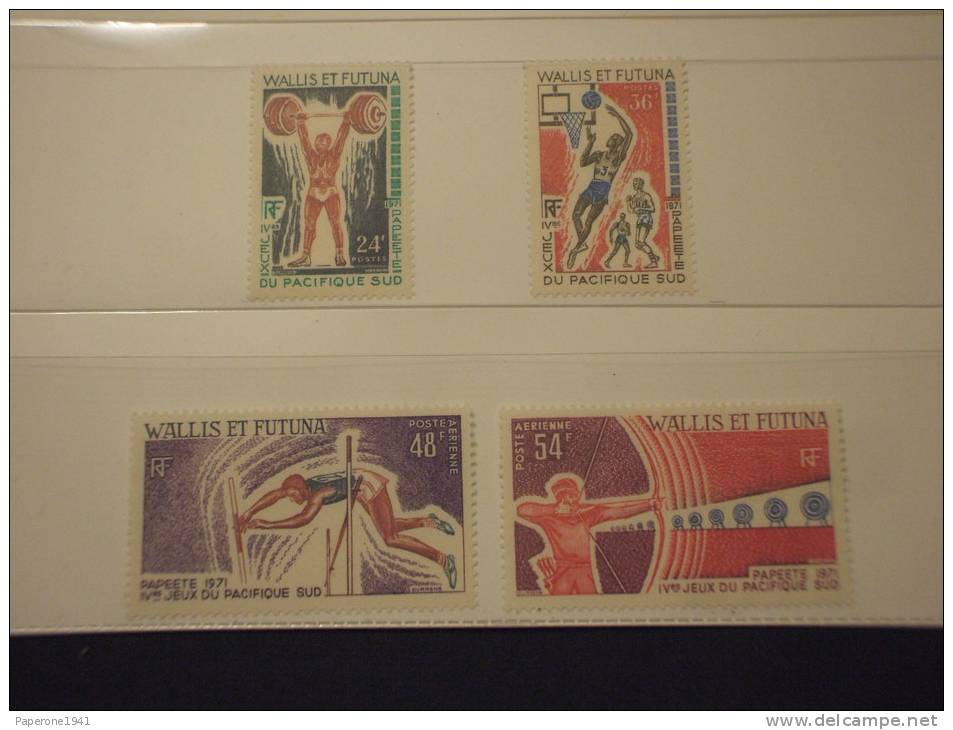 WALLIS ET FUTUNA - 1971 SPORT 4 Valori -NUOVI(++)-TEMATICHE - Unused Stamps