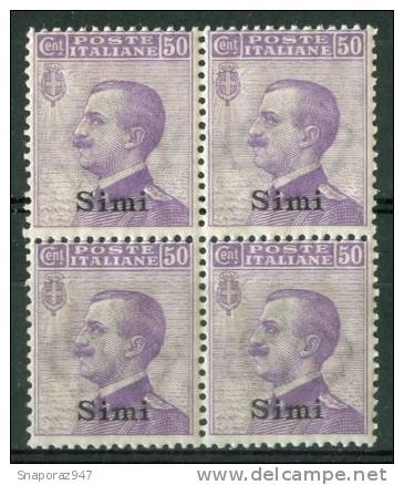 1912 Egeo (Simi) 50c. Gomma Integra** - Ägäis (Simi)