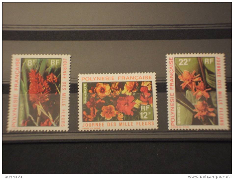 POLYNESIE - POLINESIA - 1971 FIORI 3 Valori - NUOVI(++)-TEMATICHE - Unused Stamps