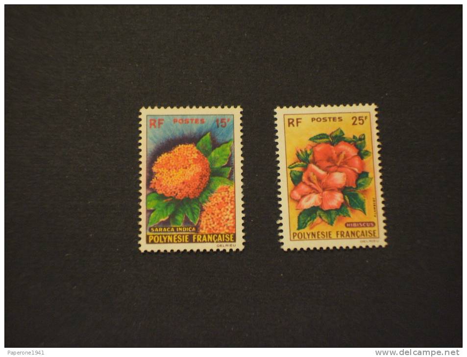 POLYNESIE - POLINESIA - 1962 FIORI 2 Valori - NUOVI(++)-TEMATICHE - Unused Stamps