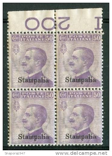1912 Egeo (Stampalia) 50c. Gomma Integra** - Aegean (Stampalia)