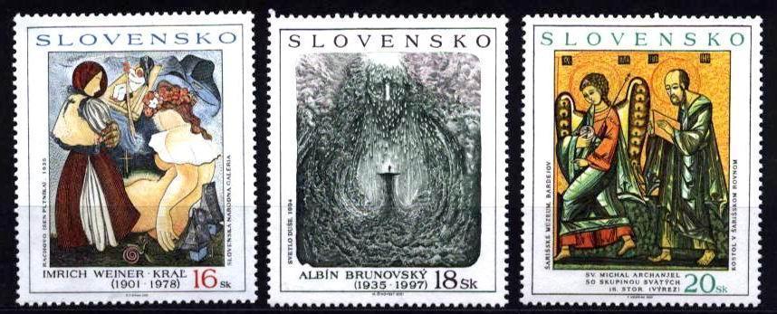 Slovakia 2001 Mi 410-412 ** Art - Nuovi