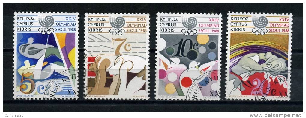 CYPRUS    1988    Olympic  Games  Seoul   Set  Of  4     USED - Used Stamps