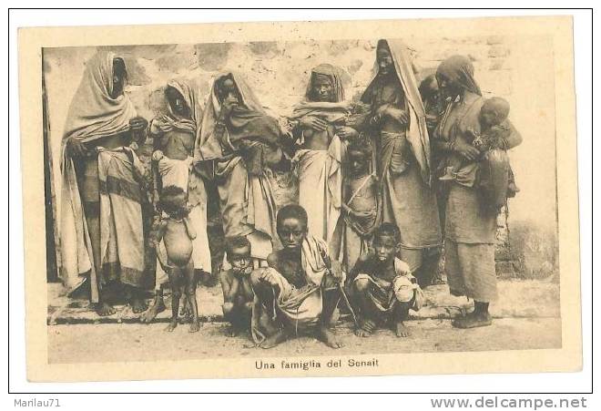 4627 COLONIE AFRICA ERITREA FAMIGLIA SENAIT 1935 VIAGGIATA MANCA FRANCOBOLLO - Erythrée