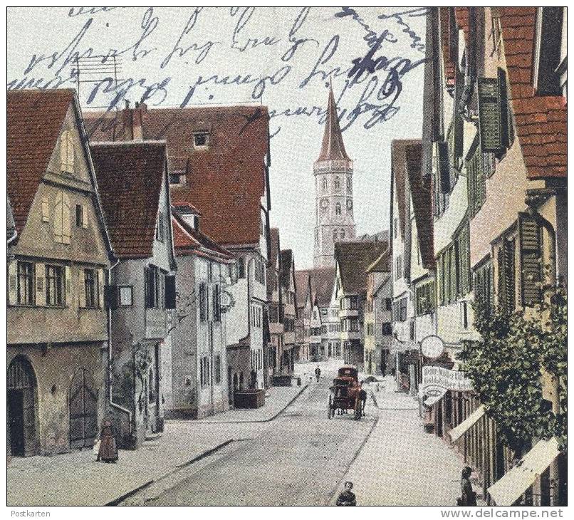 ALTE POSTKARTE SCHORNDORF 1904 HAUPTSTRASSE Uhr Gold Goldschmiede-Arbeit Weinstube Postcard Cpa Ansichtskarte - Schorndorf