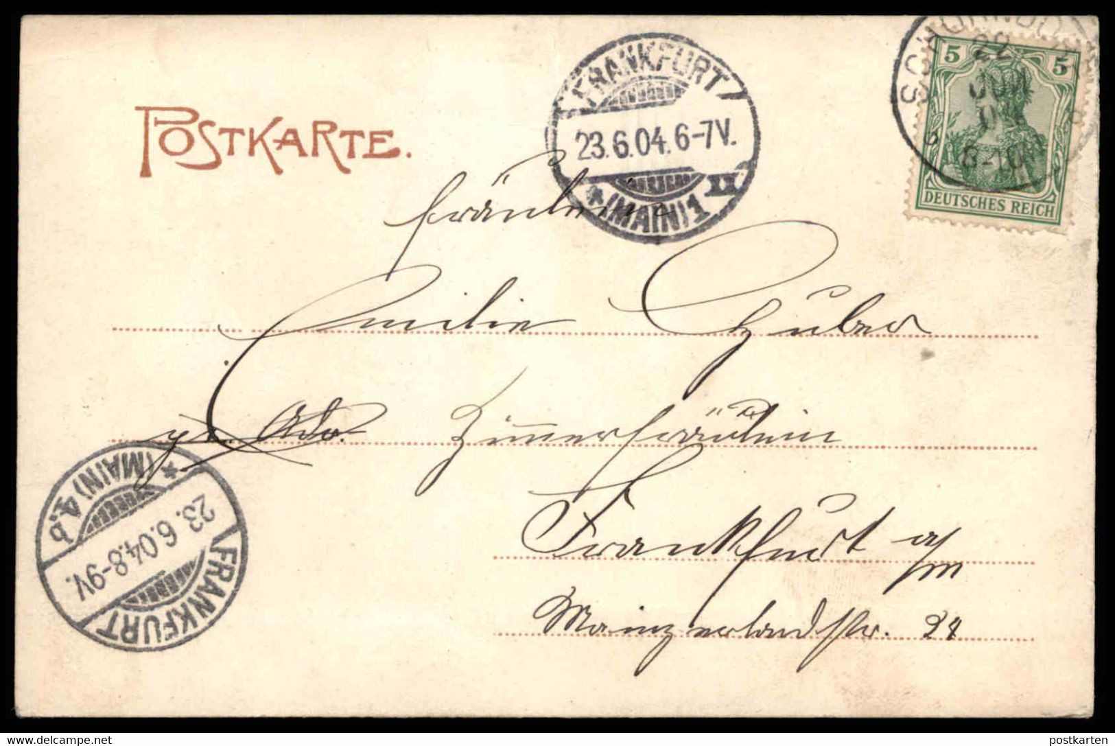 ALTE POSTKARTE SCHORNDORF 1904 HAUPTSTRASSE Uhr Gold Goldschmiede-Arbeit Weinstube Postcard Cpa Ansichtskarte - Schorndorf