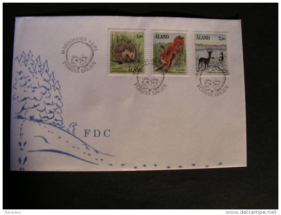 == Aland Cv.  1991 FDC Animals - Ålandinseln