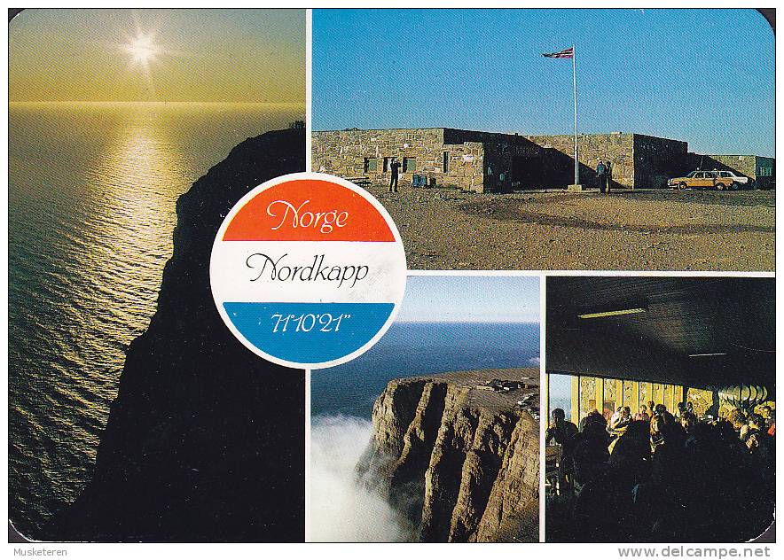 ## Norway PPC Deluxe NORDKAPP N. Lat. 71 10´ 21´´ 1981 To KØBENHAVN Ø Denmark (2 Scans) - Briefe U. Dokumente