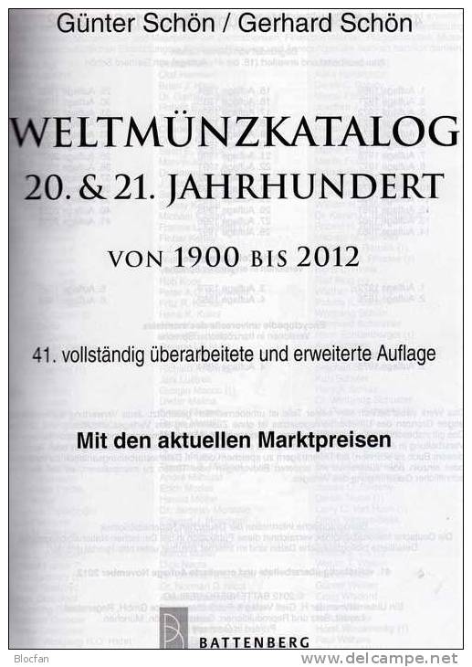 Welt-Münzkatalog Schön 2013 Neu 50€ Münzen 20./21.Jahrhundert A-Z Battenberg Verlag Europa Amerika Afrika Asien Ozeanien - Handbooks