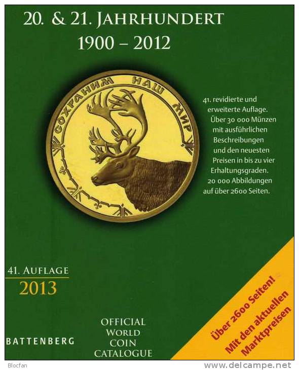 Welt-Münzkatalog Schön 2013 Neu 50€ Münzen 20./21.Jahrhundert A-Z Battenberg Verlag Europa Amerika Afrika Asien Ozeanien - Numismatique