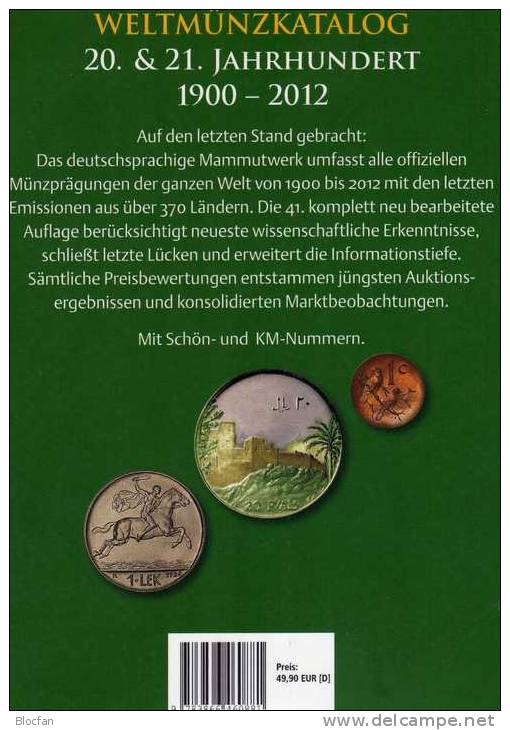 Welt-Münzkatalog Schön 2013 Neu 50€ Münzen 20./21.Jahrhundert A-Z Battenberg Verlag Europa Amerika Afrika Asien Ozeanien - Numismatik