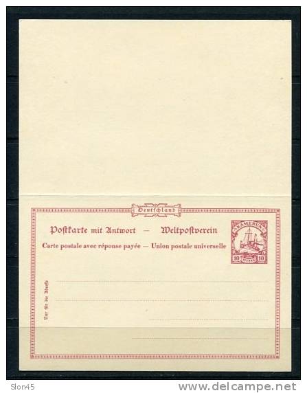 Germany Empire: Colony:Cameroun 1900-19 Two PSC Unused With Response Card - Camerun