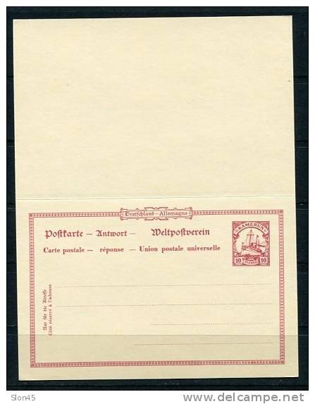 Germany Empire: Colony:Cameroun 1900-19 Two PSC Unused With Response Card - Kamerun