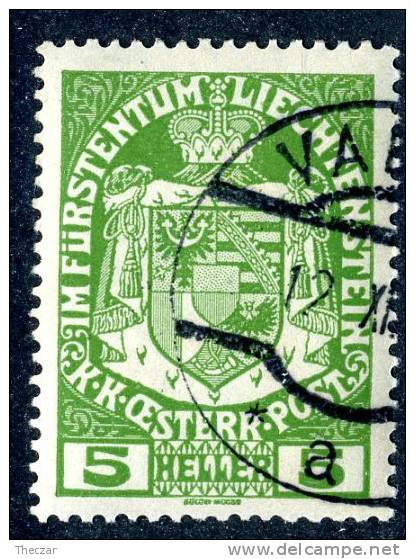 L0077) LIECHTENSTEIN 1917 Mi.#5 Used - Used Stamps