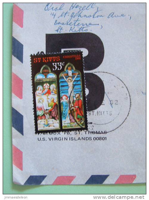 St. Kitts 1982 Cover To England - Christmas - St.Kitts En Nevis ( 1983-...)