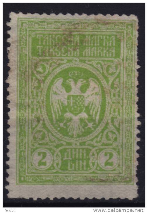 1920´s SHS Yugoslavia - Revenue, Tax Stamp - 2 Din - Service