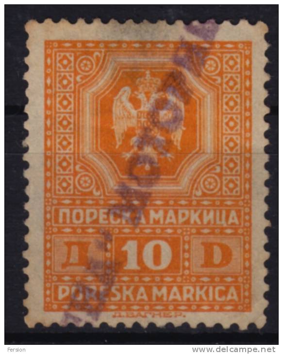 1930´s SHS Yugoslavia -  Tax Stamp - 10 Din - Officials