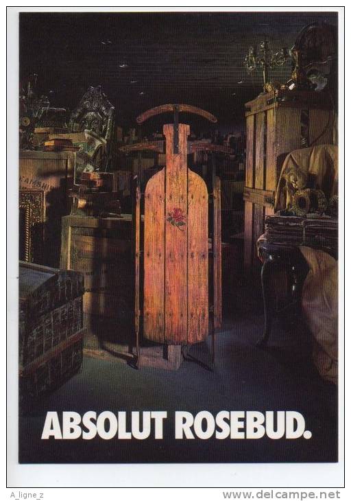 Ref 98  : CPM Carte Promo Pub Absolut Vodka ROSEBUD - Pubblicitari