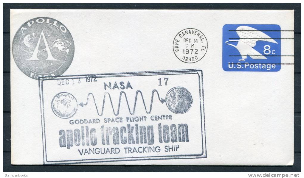 1972 USA Apollo NASA Space Rocket Cover - Cape Canaveral - United States