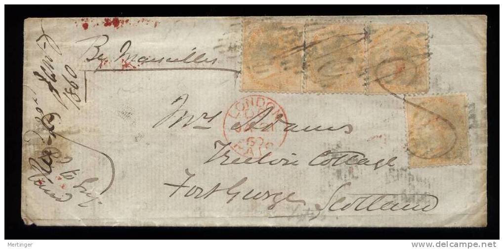 India Indien 1859 Cover To Scotland - 1858-79 Compagnie Des Indes & Gouvernement De La Reine