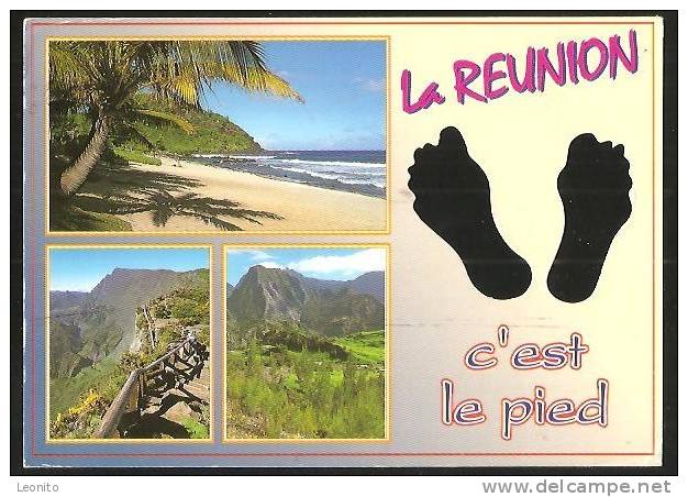 LA REUNION Plage De Grande Anse Two Holes Feets Peids Füsse Stamps Nederland 2012 - Réunion