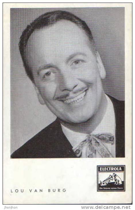 Postcard-Dutch Television Personality And Game Show Host,Lou Van Burg.2/scans - Entertainers