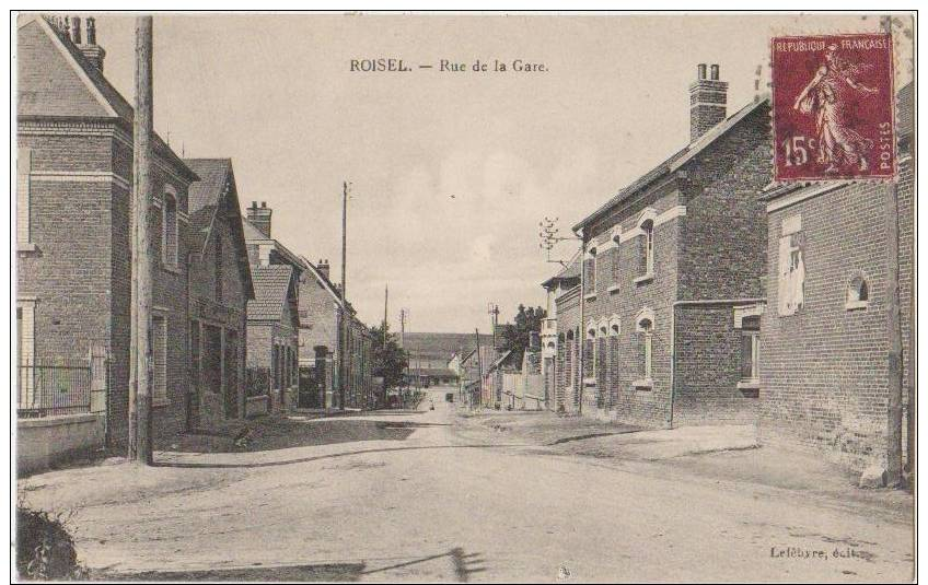 CPA 80 ROISEL Rue De La Gare Du Chemin De Fer 1936 - Roisel