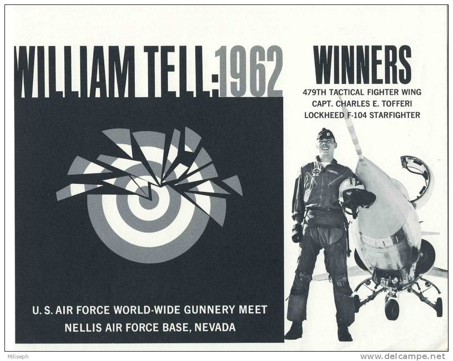 U.S. AIR FORCE WORLD-WIDE GUNNERY MEET NELLIS AIR FORCE BASE, NEVADA - WILLIAM TELL : 1962 - WINNERS - Avion     (2877) - Aviation