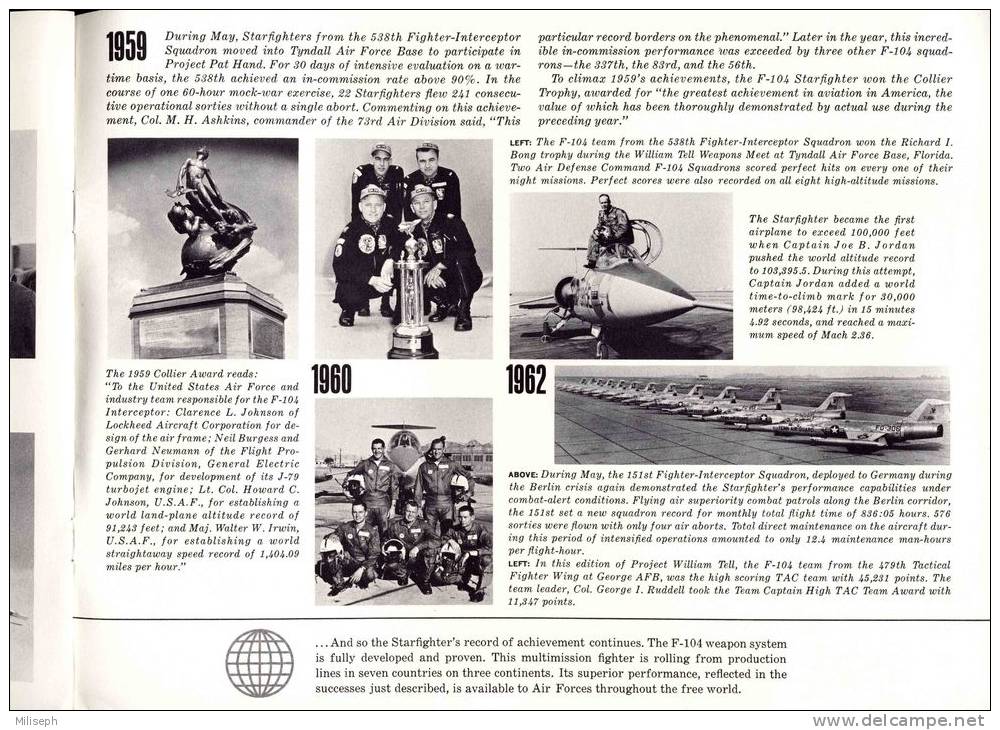 U.S. AIR FORCE WORLD-WIDE GUNNERY MEET NELLIS AIR FORCE BASE, NEVADA - WILLIAM TELL : 1962 - WINNERS - Avion     (2877) - Aviation